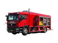 Camion d'urgence SITRAK pour équipements lourds avec supports de transport spécialisés pour l'approvisionnement en air, destiné aux interventions en cas de catastrophe