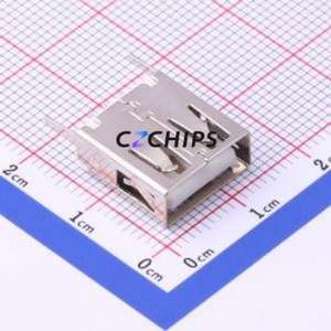 USB-256-BRWH137 USB Connector Through hole Component (THT) Connector Type-A USB 2.0 Female Through Hole - Product Image 1