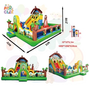 Thương mại <span class=keywords><strong>Inflatable</strong></span> thư bị trả lại nhà với leo tường và trượt cho trẻ em ngoài trời sân chơi sinh nhật đảng nhảy lâu đài - Product Image 2