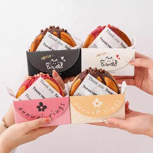Sandwich Burger Box Glissant Oeuf Épais Oeuf Brûlé Toast Papier Plateau Boîte D'emballage Tenant Pain Carton Avec Logo Imprimé
