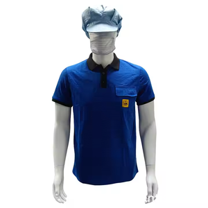 Combinaison OEM avec capuche Chiffon <span class=keywords><strong>de</strong></span> nettoyage antistatique Alsico Vêtements pour salle blanche Salopette Vêtements Esd T Shirt - Product Image 3
