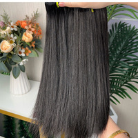 Mèches de cheveux naturels bruts doublement étirées, qualité vierge, cheveux humains lisses, perruques en cheveux lisses soyeux pour femmes