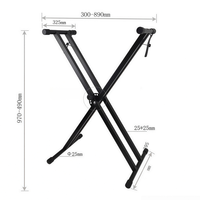 Professional Heavy Duty Adjustable X Style Digital Piano Keyboard Stand Strong Portable Stage Folding Frame Wholesale Bulk