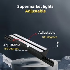 Hot bán đen Nhôm Cơ thể đèn theo dõi ánh sáng 100 wát lumen cao LED tuyến tính ánh sáng theo dõi cho kệ siêu thị - Product Image 2