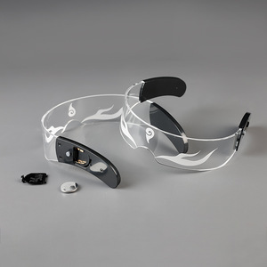 Nezha Cyberpunk LED <b>Light</b> Up Glasses Shield Shape PC Lenses Acrylic Material For Performance Eyewear - Product Image 4