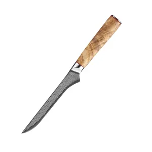 骨抜きナイフ5.5インチ高品質ダマスカス鋼骨抜き肉生魚フィレットサーモン寿司ナイフ調理ツールシェフナイフギフト