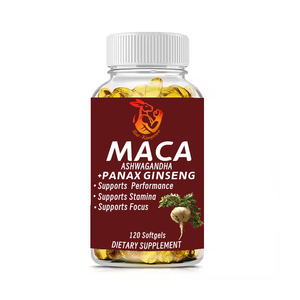 Gélules OEM ODM de Maca et Ashwagandha avec extrait de racine de Panax Ginseng pour aider à gérer le stress mental et physique - Product Image 1