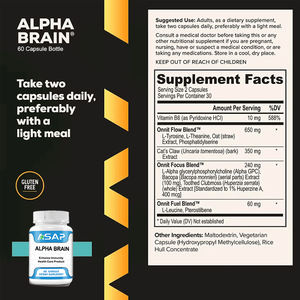 Cápsula de cerebro Alfa de alta calidad Suplemento cerebral de citicolina Premium para adultos - Product Image 2