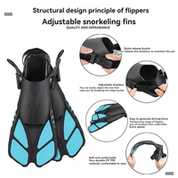 Équipement de plongée Palmes de natation Masque Snorkel Natation Ensemble de plongée Sports nautiques Nouvelles chaussures de natation Masque de chasse sous-marine Ensemble de tuba