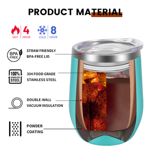 Vaso Térmico de Acero Inoxidable de Doble Pared de 12 oz con Accesorio Duradero de Grado Alimenticio, Porta Huevos para Fiestas y Uso Diario - Product Image 6