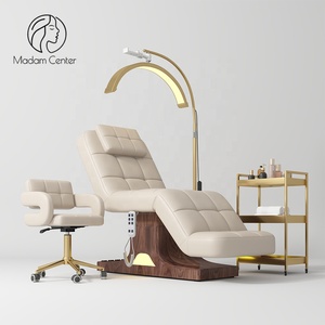 Madamcenter Luxus Kosmetikliege Elektrischer Kosmetikstuhl 3 Motoren Kunstleder Kosmetologie-Bett für Gesichtsbehandlungen Spa - Product Image 1