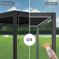 Kits de toit pour pergola de jardin en aluminium Couvre-patio Canopy Designs avec persienne Gazebo Catégorie de produit Stores et volets