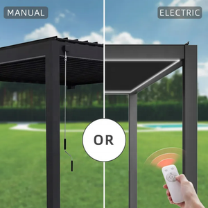 Kits de toit pour pergola de jardin en aluminium Couvre-patio Canopy Designs avec persienne Gazebo Catégorie de produit Stores et volets - Product Image 6