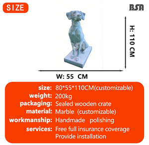 Statue de <span class=keywords><strong>chien</strong></span> grandeur nature en marbre naturel, sculpture animale en marbre, statue de <span class=keywords><strong>chien</strong></span> en marbre <span class=keywords><strong>pour</strong></span> la décoration de cour et de jardin en extérieur - Product Image 2