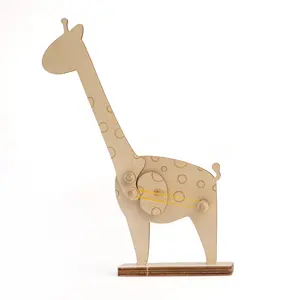 DIY Moving Giraffe Eco Friendly FSC Wood Model School Science Projects