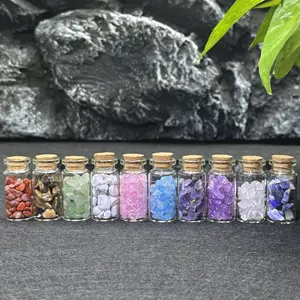 Kenny Crystals Wholesale High Quality Natural Crystal Standard Sized Chips Quartz Agate Fluorite Amethyst In Glass Bottles Ro