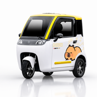 Tricycle électrique à cabine fermée, 3 roues, mini véhicule électrique avec charge rapide AC pour les trajets en ville et la mobilité des personnes âgées