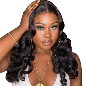 Super double drawn Virgin Human Hair Wigs HD Lace Front Brazilian Short Bob Wigs Spring Curl Bouncy curly Wig