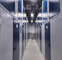 Mini entrepôt de stockage moderne pliable avec serrure électrique Unité de stockage autonome pour immeuble de bureaux en acier