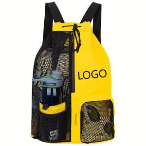 Venta al por mayor <span class=keywords><strong>Mochila</strong></span> de malla con cordón con bolsillo húmedo Bolsa de gimnasio deportivo <span class=keywords><strong>Saco</strong></span> de playa Ligero Resistente al agua - Product Image 2