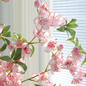 Arco de Boda con Fondo de Flores Artificiales de Cerezo y Melocotón, Ramas Realistas de Tallo Largo para Estudio Fotográfico, Venta al por Mayor - Product Image 3