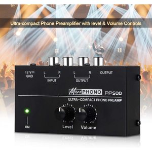 Preamplificador de Phono Ultracompacto Microphono PPS500 con Controles de Nivel y Volumen para Tocadiscos - Product Image 6