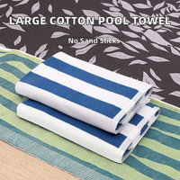 100% Cotton Yarn Dyed Stripe Quick Dry Sand Free Luxury Pool Towel Large Oversize High Quality Terry Adults Kids Beach Towel