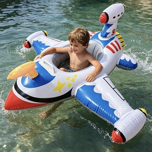 Nuevo <span class=keywords><strong>Asiento</strong></span> Inflable de PVC Grueso con Forma de Avión para Niños Pequeños, Flotador para Piscina, Juego Acuático, Natación al Aire Libre, Capacidad Máxima - Product Image 5