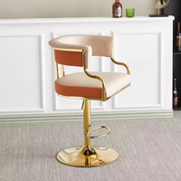 Tabouret de bar en cuir, design moderne et luxueux à jambes hautes, pour la maison et l'hôtel, tabourets de bar pivotants pour comptoir de bar