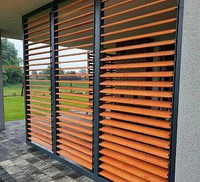 Porte de ventilation coulissante électrique en aluminium avec fonction coupe-vent, occultation totale à 100 %, design moderne et durable pour fenêtres en oriel