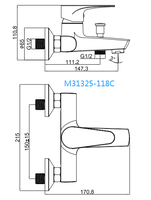 Robinet de salle de bain mural chromé Momali Sortie bidirectionnelle Robinet mitigeur chromé en céramique polie Spray de massage de pluie certifié CE