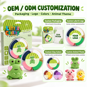 Kit de Arcilla Seca al Aire para Modelar Ranas, Set de Manualidades con Arcilla para Modelar Animales para Niños, con Caja de Regalo, No Tóxico, Servicio OEM ODM al por Mayor - Product Image 2