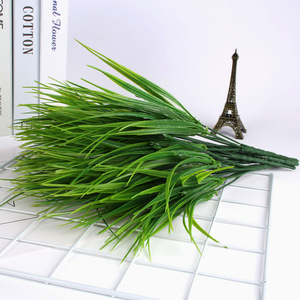 <b>Artificial</b> <b>Grass</b> 7-Forked Spring <b>Grass</b> 35CM Green Plastic Fake Plant For Home Wedding Decoration - Product Image 2