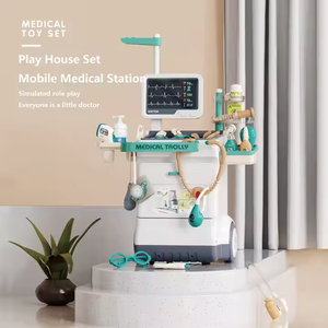 KSF mainan Kit dokter untuk anak-anak, Set mainan troli rumah sakit medis dengan Lampu & suara 26 buah - Product Image 3