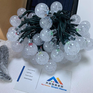 Luci a stringa solari a bolle impermeabili da 7,5 m con 50 LED, 8 effetti luminosi, per pergola, ombrellone, decorazioni natalizie da esterno - Product Image 2