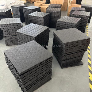 Dalles de sol en vinyle emboîtables de 18 mm d'épaisseur, antidérapantes, pour garage et atelier, 400x400 mm, surface solide - Product Image 1