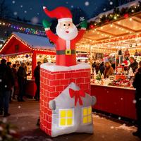 Figurine gonflable de Père Noël de 7 pieds pour décoration de fête intérieure, décorations de Noël, fournitures de décoration, jouets cadeaux, décorations de Noël
