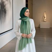 Voile Crinkle Dégradé 195x70cm Doux et Respirant pour Femme Musulmane – 11 Couleurs en Stock – Hijab Quotidien Modeste à Dégradé Dégradé en Rayonne