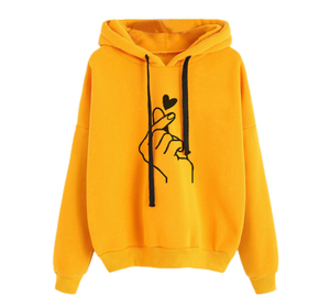 Gran oferta otoño nuevo rosa y color brillante chica amor mujeres Kawaii manga larga pulóver Bt sudaderas con capucha - Product Image 3