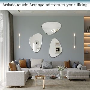 Xách Tay Vàng Không Đối Xứng Sắt Rèn Khung Gương Phòng Tắm Vát Không Thường Xuyên Sóng Tường Gương Cho Phòng Ngủ Sống Đám Cưới - Product Image 4