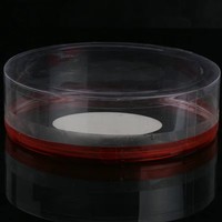 Boîte d'emballage ronde en plastique transparent pour desserts, biscuits, gâteaux, tranches de gâteaux, boîte ronde transparente en plastique avec couvercle