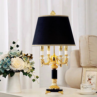 Lampe de chevet moderne à LED pour chambre à coucher, lampe de table en cristal de luxe, lampe de lecture à LED en forme de candélabre