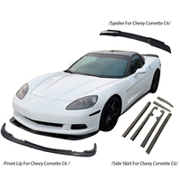 Kit carrosserie avec spoiler avant et arrière, et jupes latérales pour Chevrolet Corvette C6 2005-2013, compatible avec les modèles 2006-2011