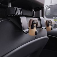 Crochet de siège de voiture 3D en acrylique à thème canin pour rangement et décoration des sièges arrière