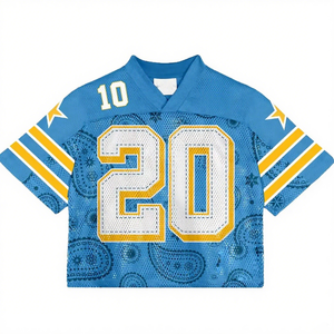 Camiseta de Fútbol Americano para Hombre, Uniforme de Equipo, Verano 2025, Tallas Grandes, con Logotipos Bordados - Product Image 3