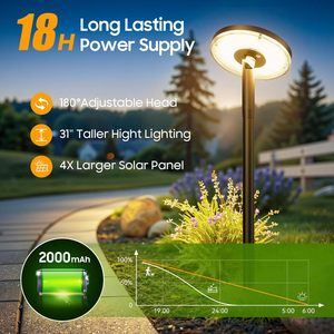 Lámpara Solar de Poste para Exteriores UFO de Alta Eficiencia con Batería de Litio-Ferrofosfato (LiFePO4) de Alta Calidad, 100W/200W/300W, IP65, con Sensor, Resistente al Agua, para Jardín - Product Image 2