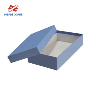 HENGXING Cardboard Gift Box Cardboard Boxes Packaging Luxury Lids and High Gloss White Rigid Boxes Custom Square Paperboard Wh05