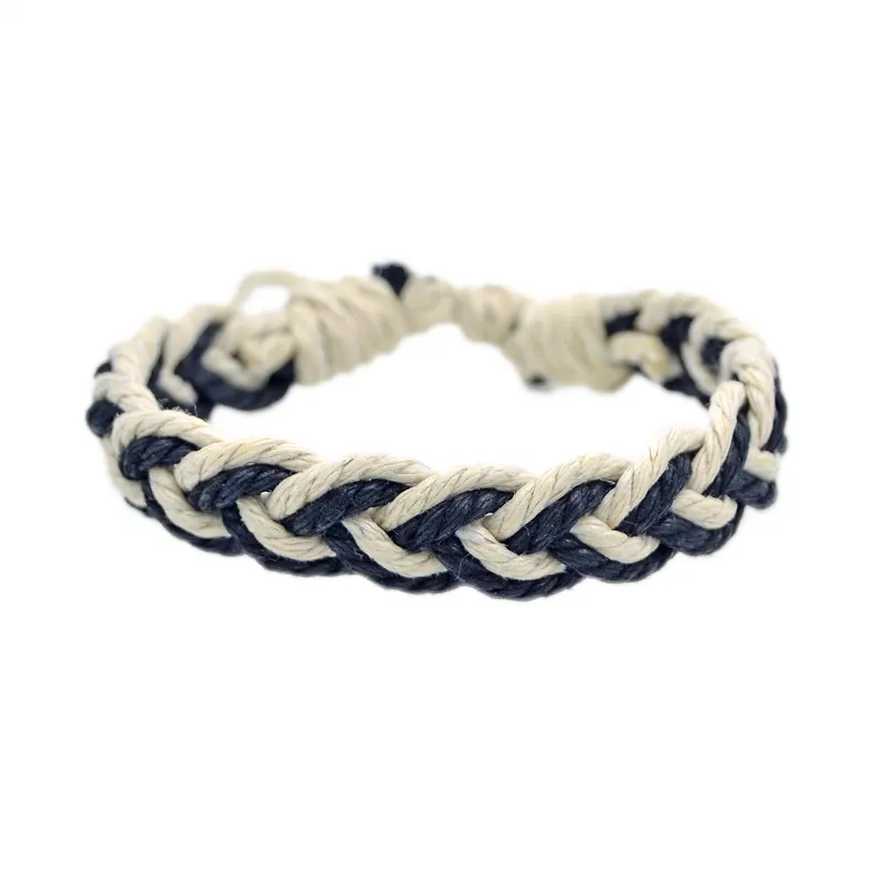 ACC002 Handgemachte Webart Seil Gewebt Baumwolle Wachs Gewinde Wrap Armband Einfache Seil Knoten Armband Freundschaft Armband für Männer und Frauen