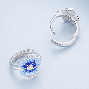 <span class=keywords><strong>Orecchini</strong></span> a bottone con fiore Phalaenopsis di colore sfumato <span class=keywords><strong>orecchini</strong></span> in argento 925 stile signora squisito - Product Image 5