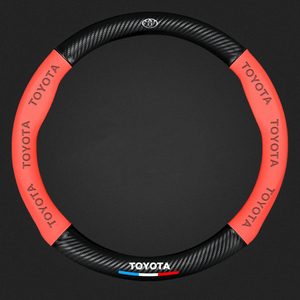 Cubierta de <span class=keywords><strong>volante</strong></span> de Alcantara con logotipo cubiertas de <span class=keywords><strong>volante</strong></span> de coche de fibra de carbono para <span class=keywords><strong>Toyota</strong></span> Avalon <span class=keywords><strong>Corolla</strong></span> Camry Crown Highlander - Product Image 2